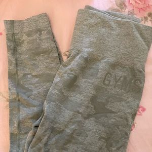 Gymshark Camo Seamless Leggings - Green
